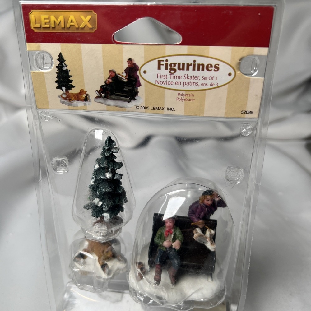 Vintage 2005 Lemax FIRST TIME SKATER Figurines Christmas‎ Figure Set 52085